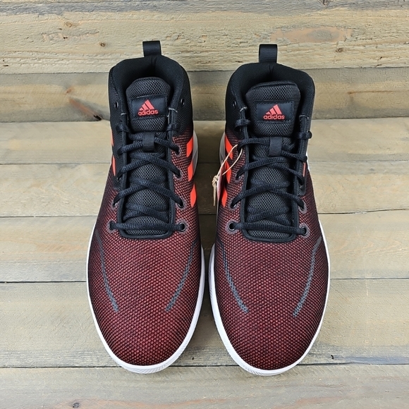 adidas Own The Game Men's Basketball Shoes Black Vivid Red White - Picture 5 of 12